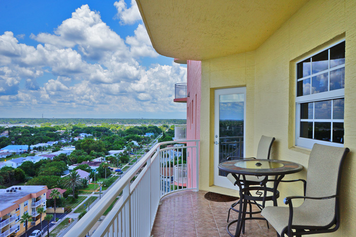 Daytona Beach Oceanfront Condo For Sale. Island Crowne Unit 1004 West Balcony View. 1900 N Atlantic Ave